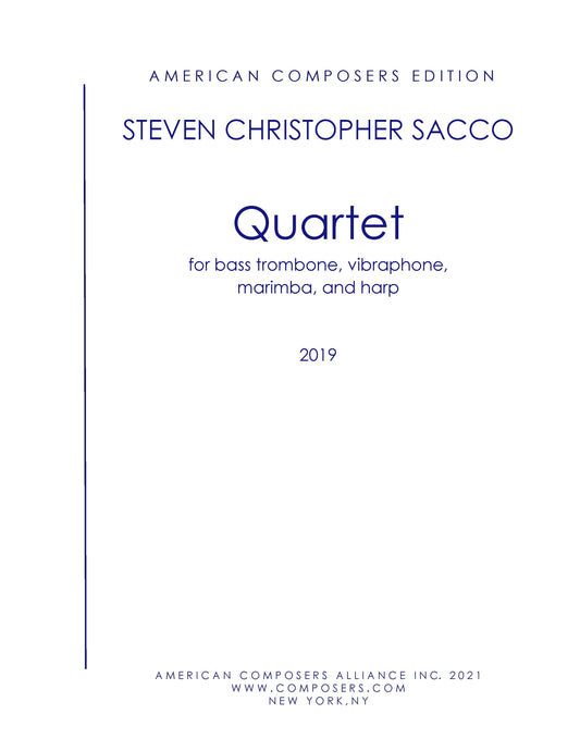 Quartet for Bass Trombone, Vibraphone, Marimba, and Harp