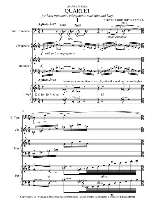 Quartet for Bass Trombone, Vibraphone, Marimba, and Harp