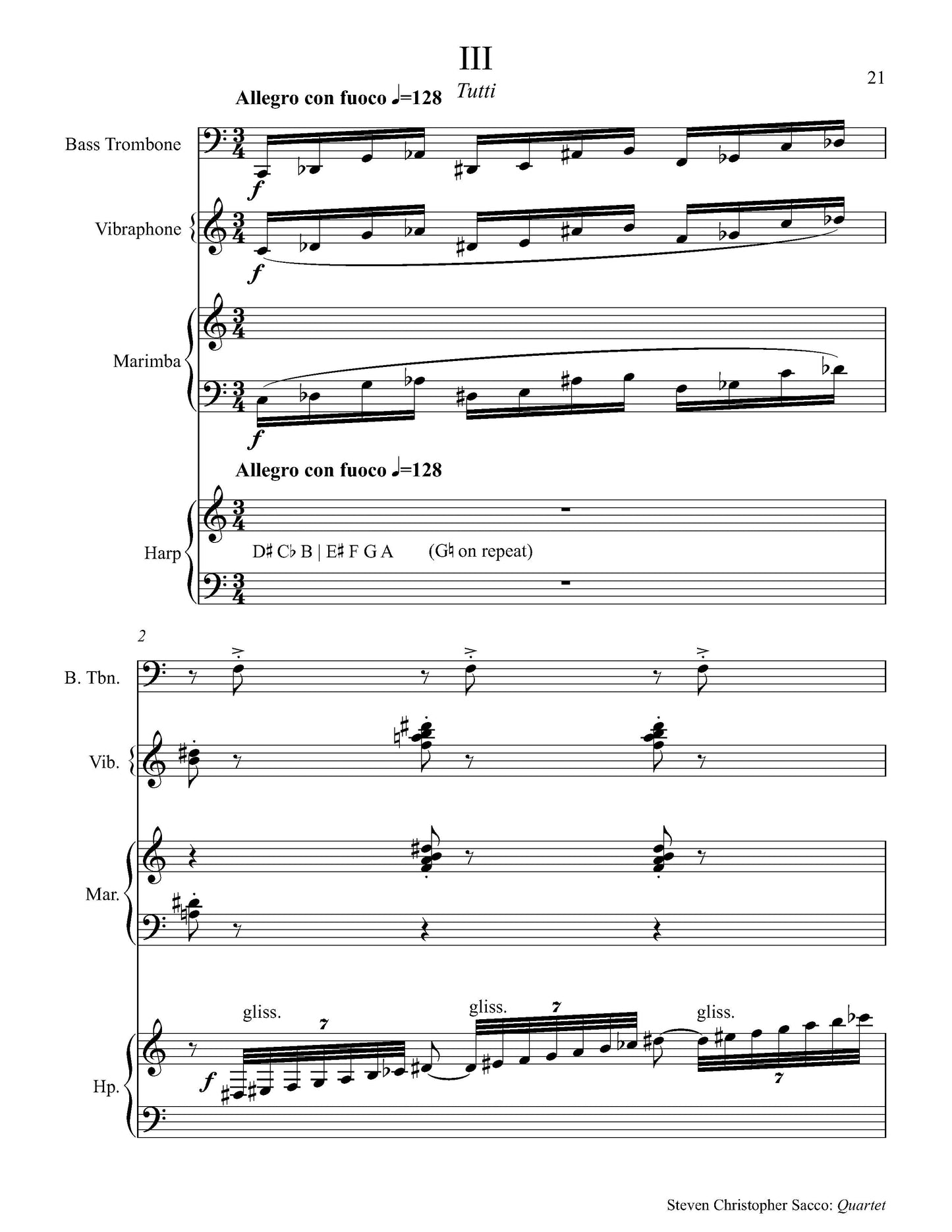 Quartet for Bass Trombone, Vibraphone, Marimba, and Harp