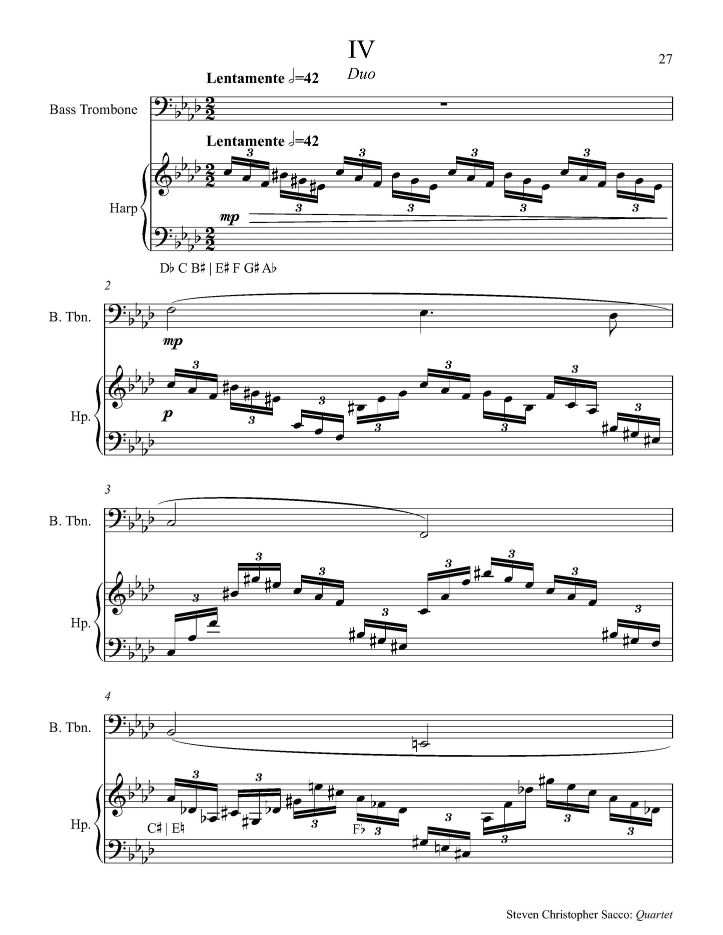 Quartet for Bass Trombone, Vibraphone, Marimba, and Harp