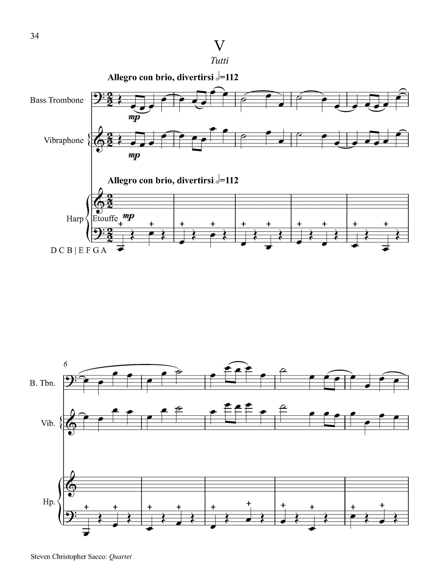 Quartet for Bass Trombone, Vibraphone, Marimba, and Harp