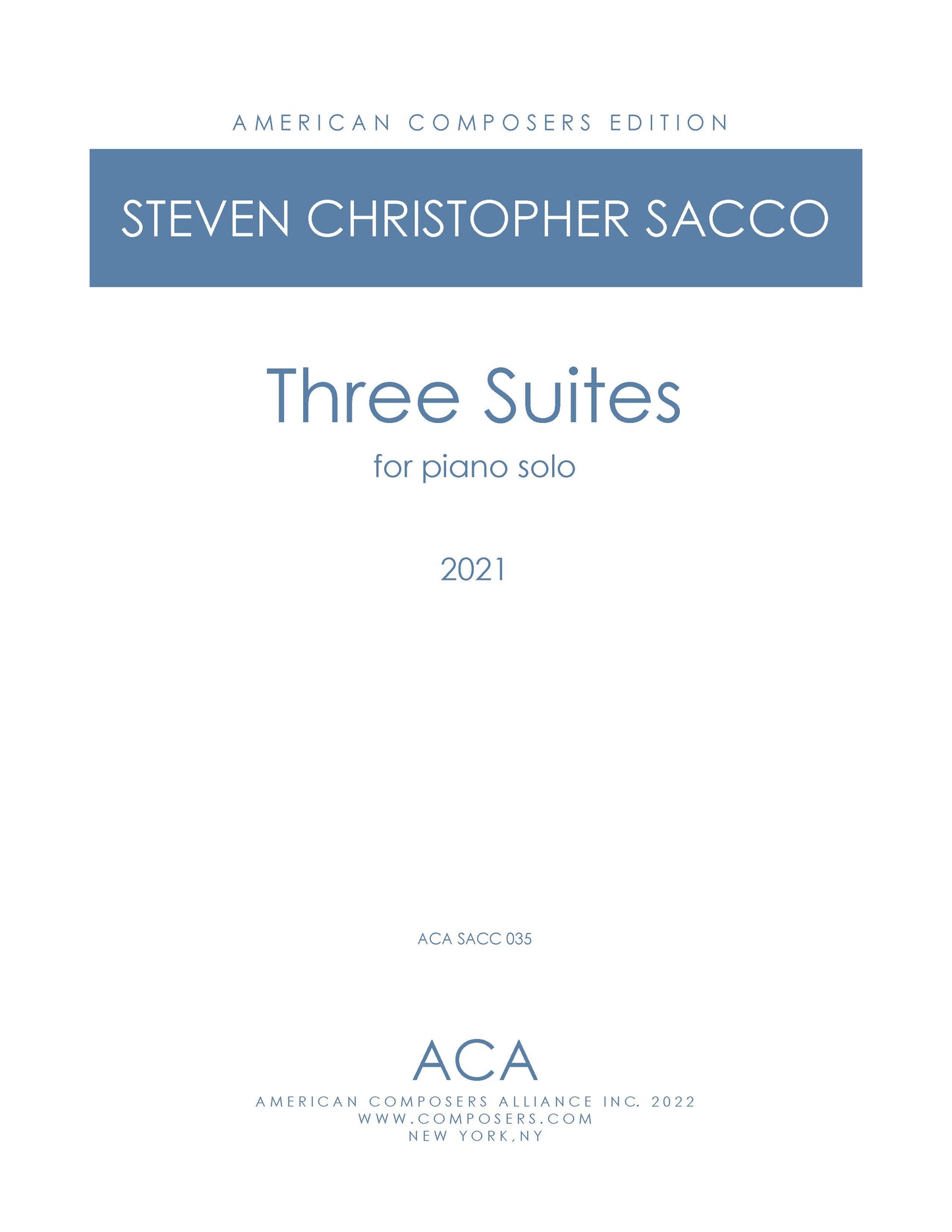 Three Suites for Piano Solo