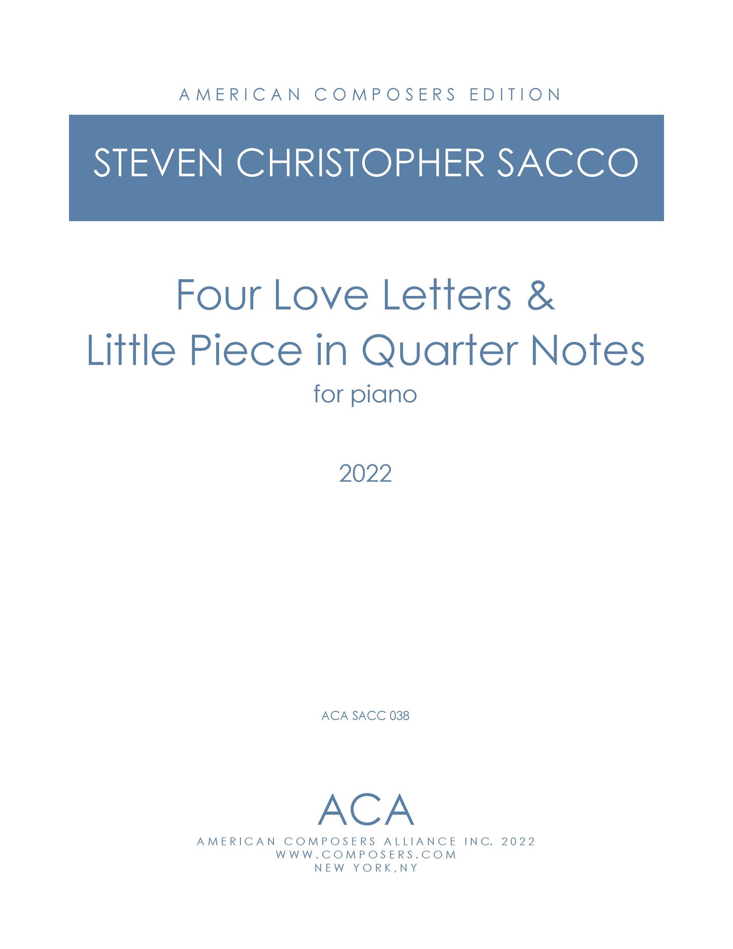 Four Love Letters & Little Piece in Quarter Notes