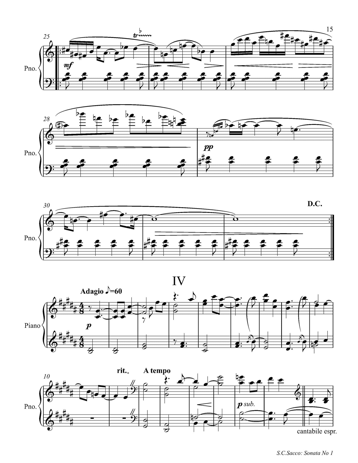 Sonata No. 1 for Piano Solo