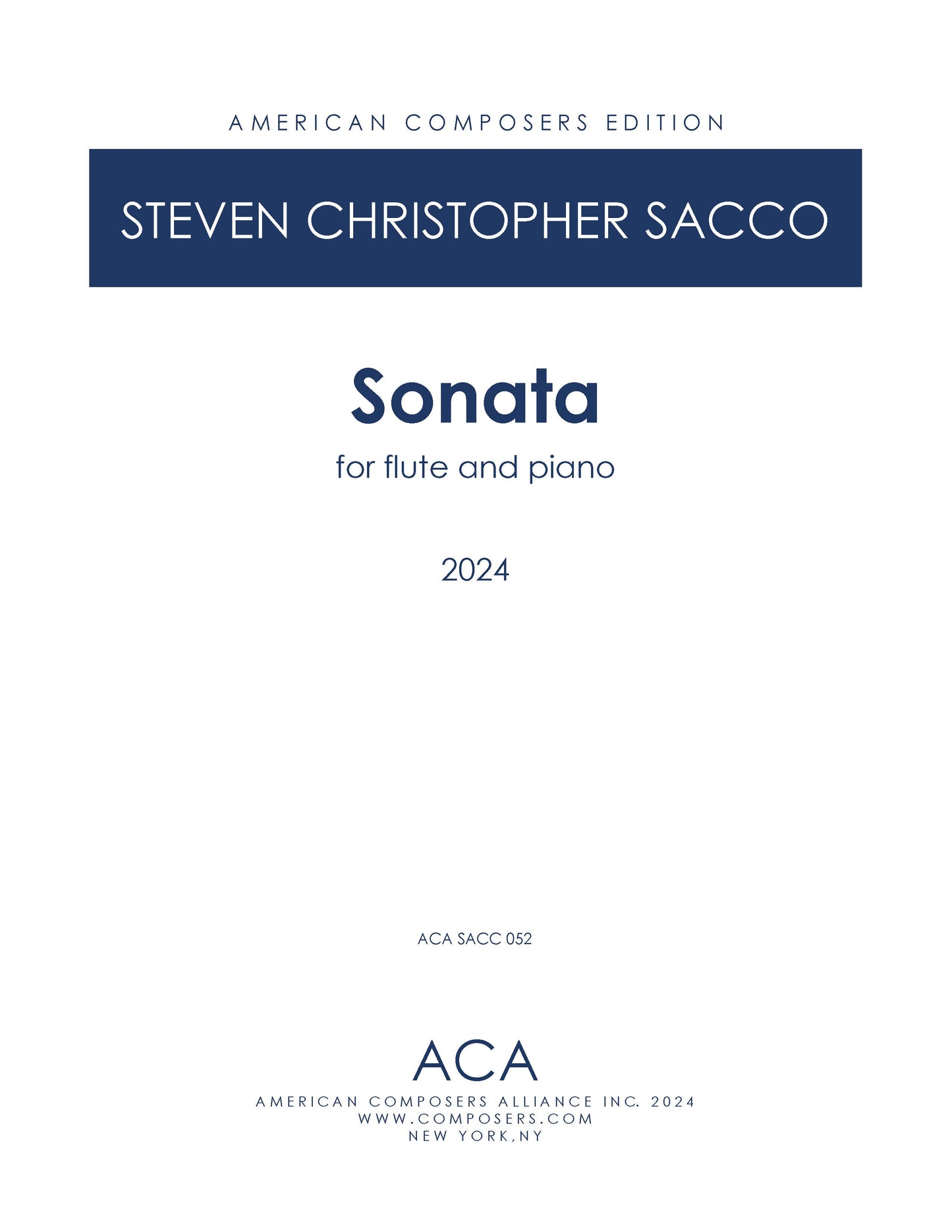 Soanta for Flute and Piano