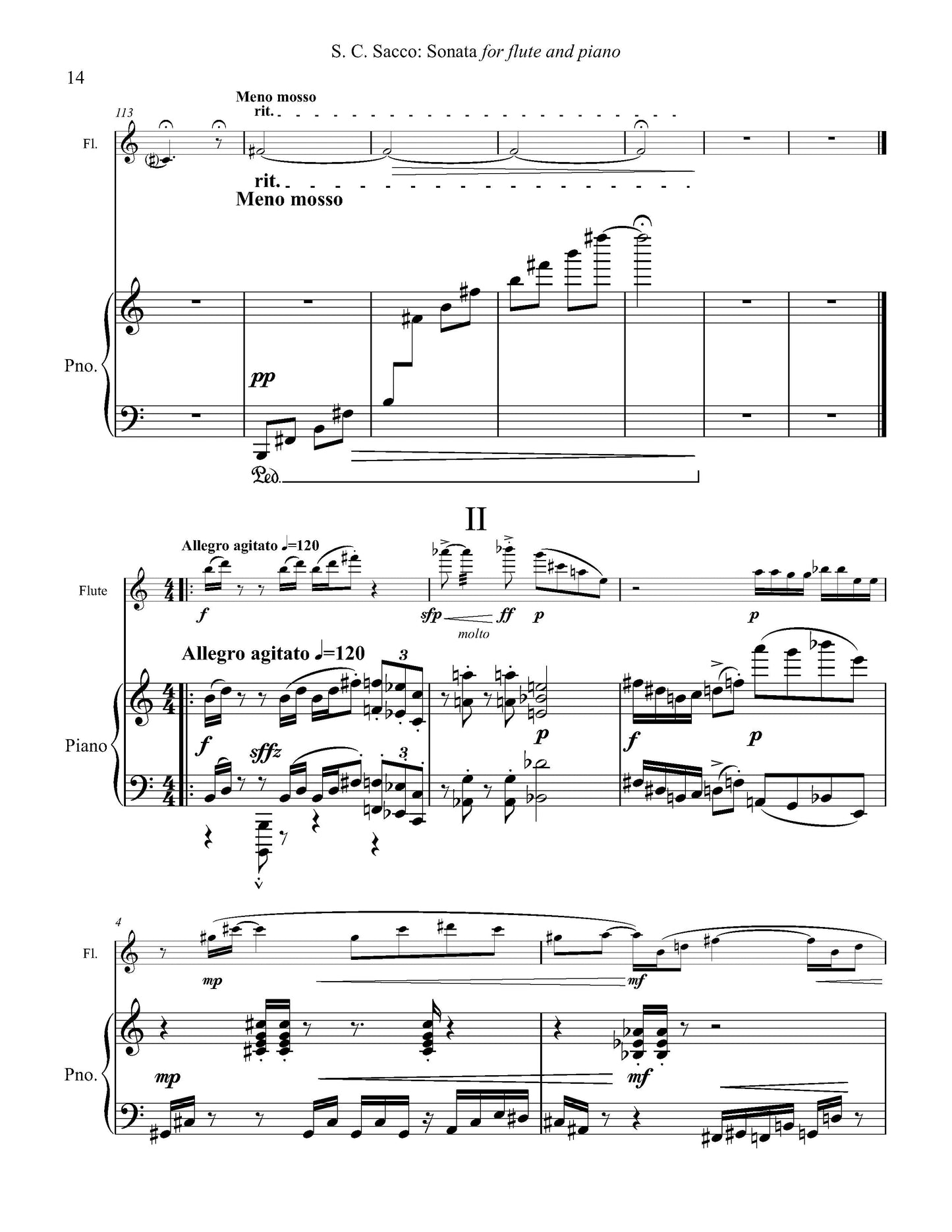 Soanta for Flute and Piano