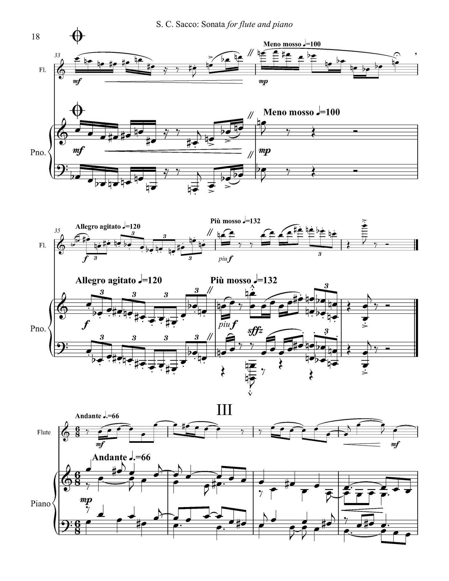 Soanta for Flute and Piano