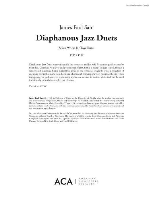 Diaphanous Jazz Duets