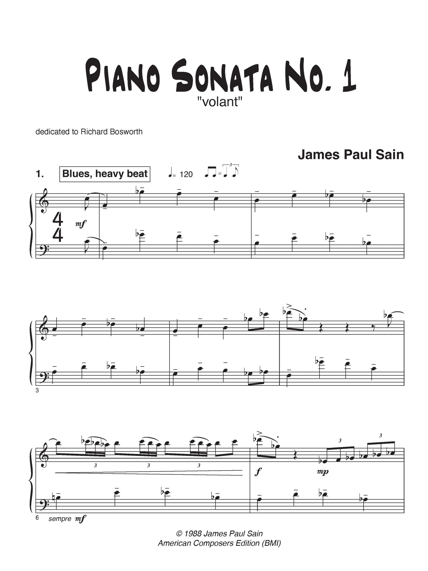 Piano Sonata No. 1: "volant"