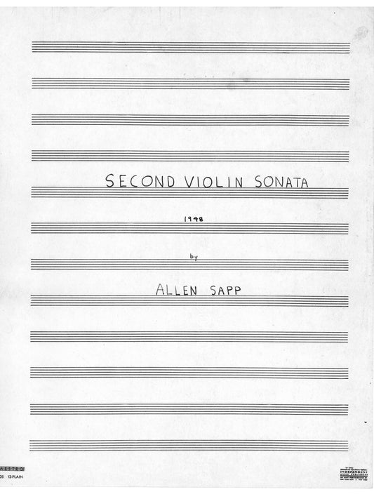 SECOND VIOLIN SONATA