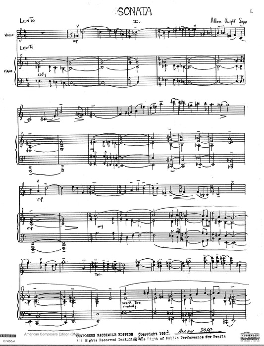 FIRST VIOLIN SONATA