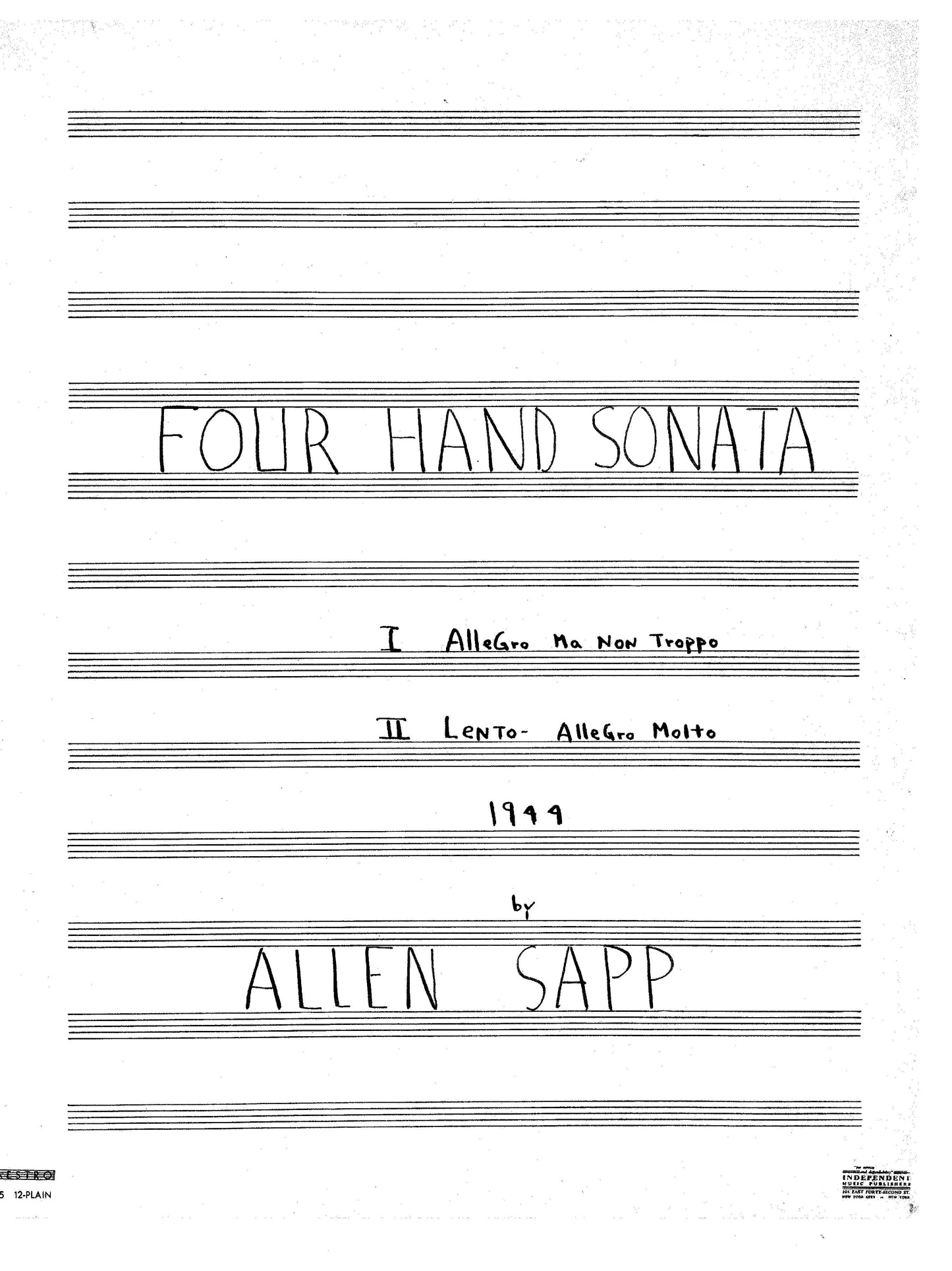 FOUR HAND SONATA