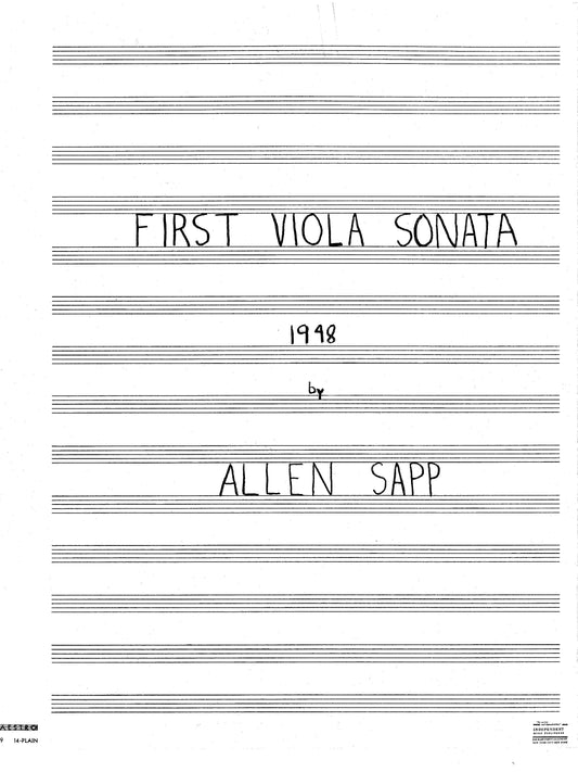 FIRST VIOLA SONATA