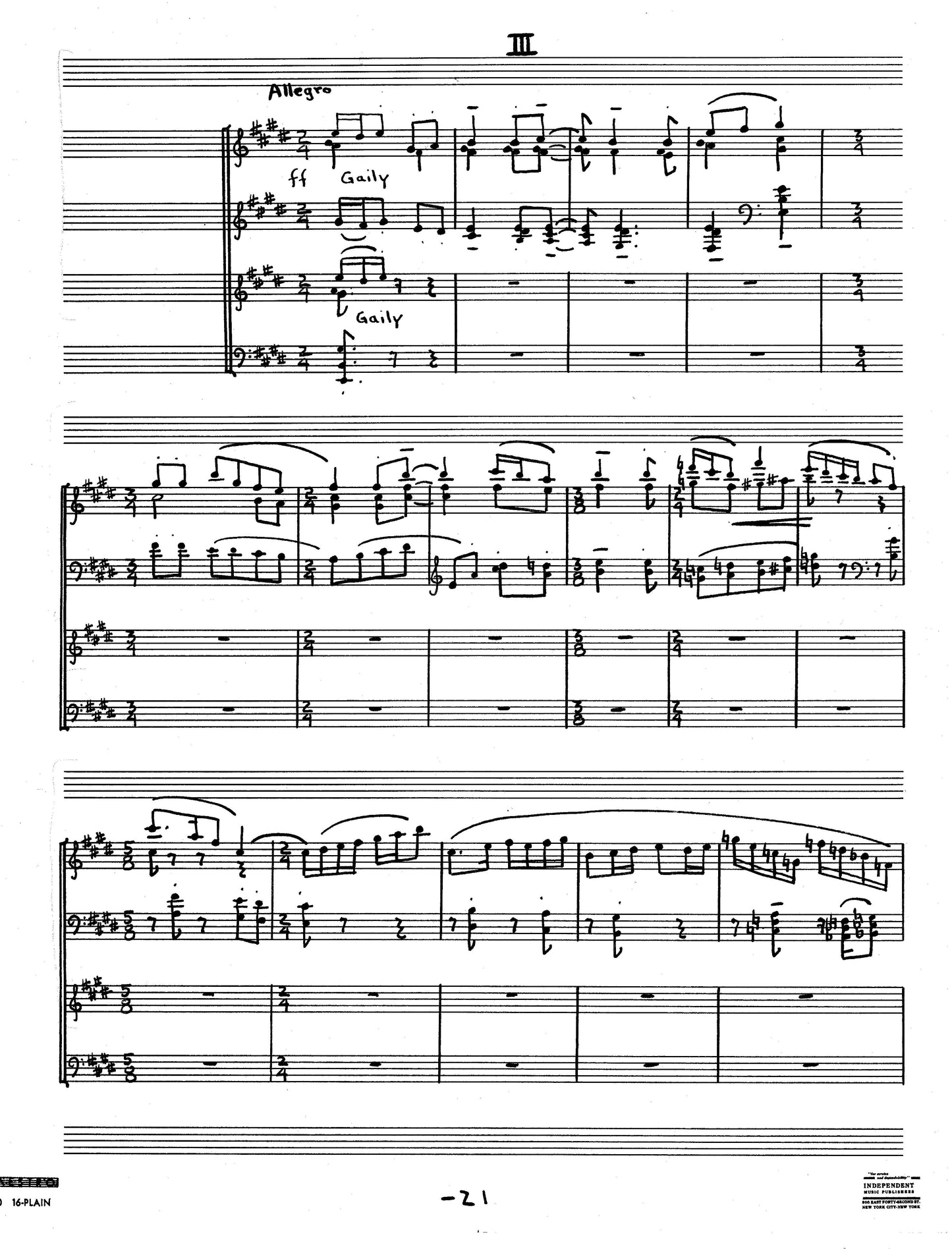 CONCERTINO No 1 Arr for 2 pianos