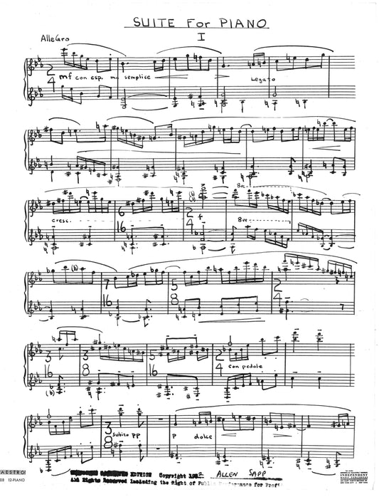 SUITE FOR PIANO