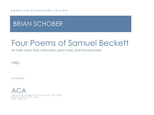 Four Poems of Samuel Beckett