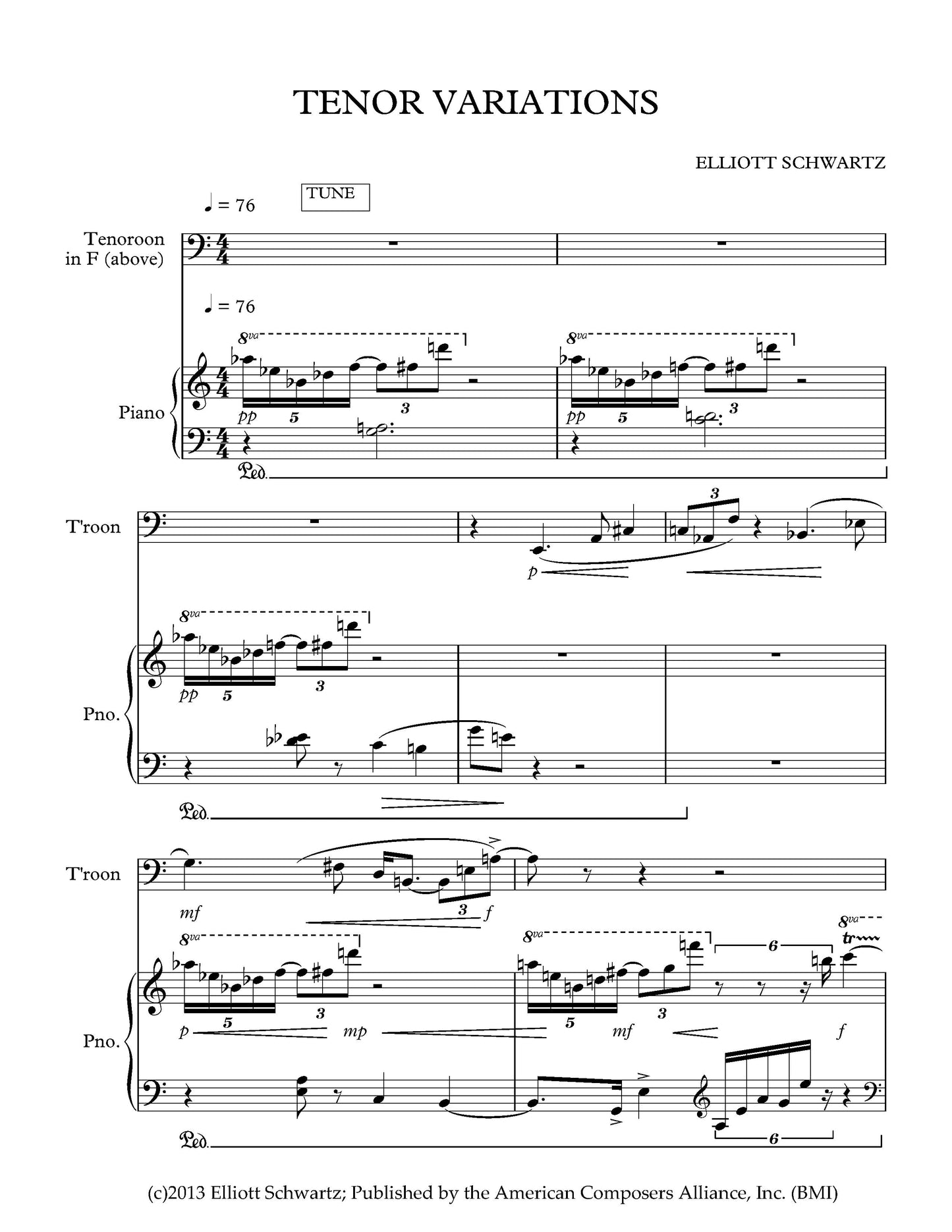 TENOR VARIATIONS