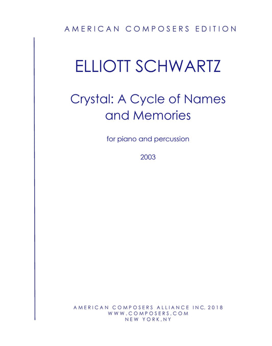 CRYSTAL: A CYCLE OF NAMES AND MEMORIES