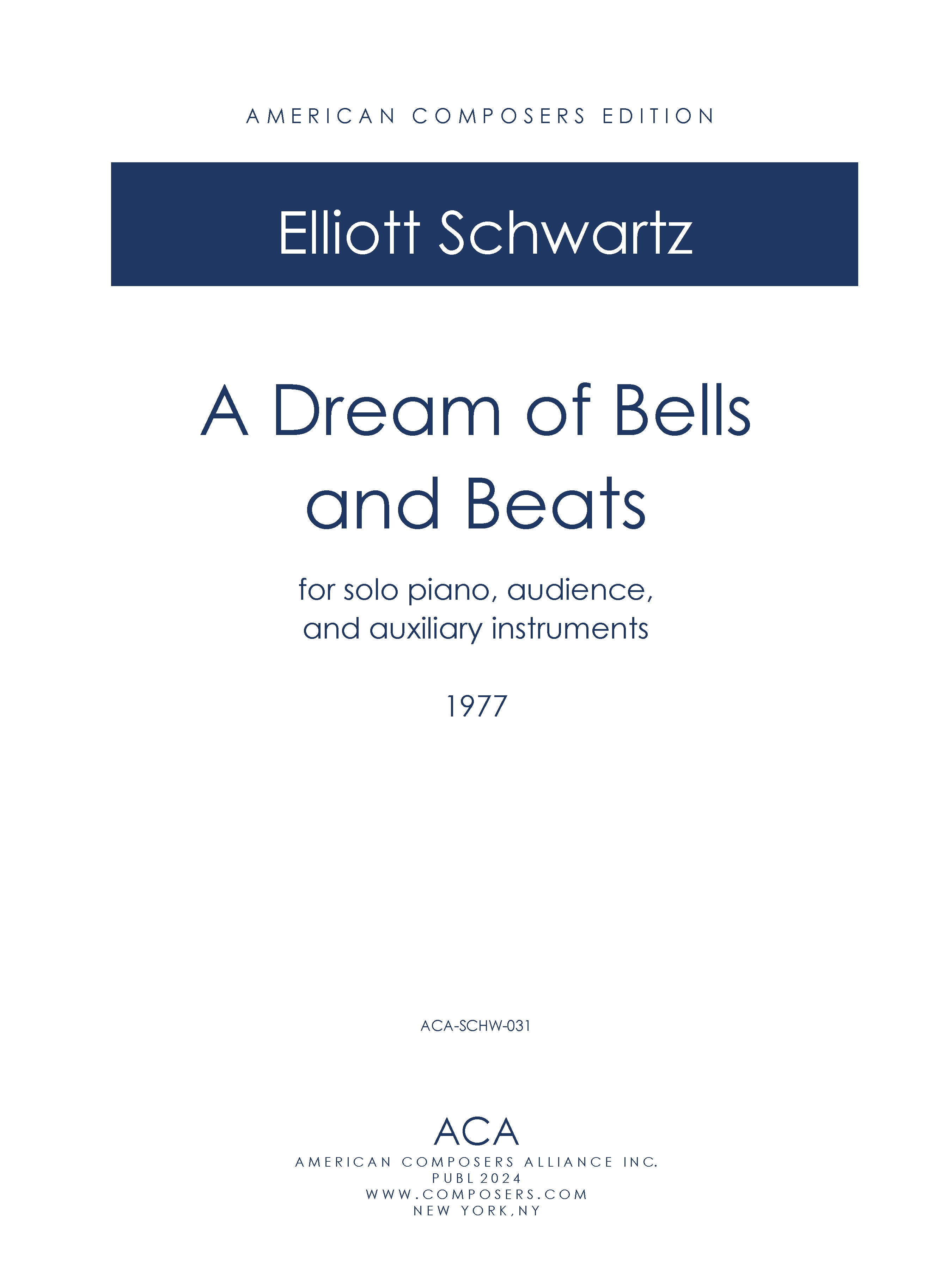 Schwartz, Elliott – American Composers Alliance