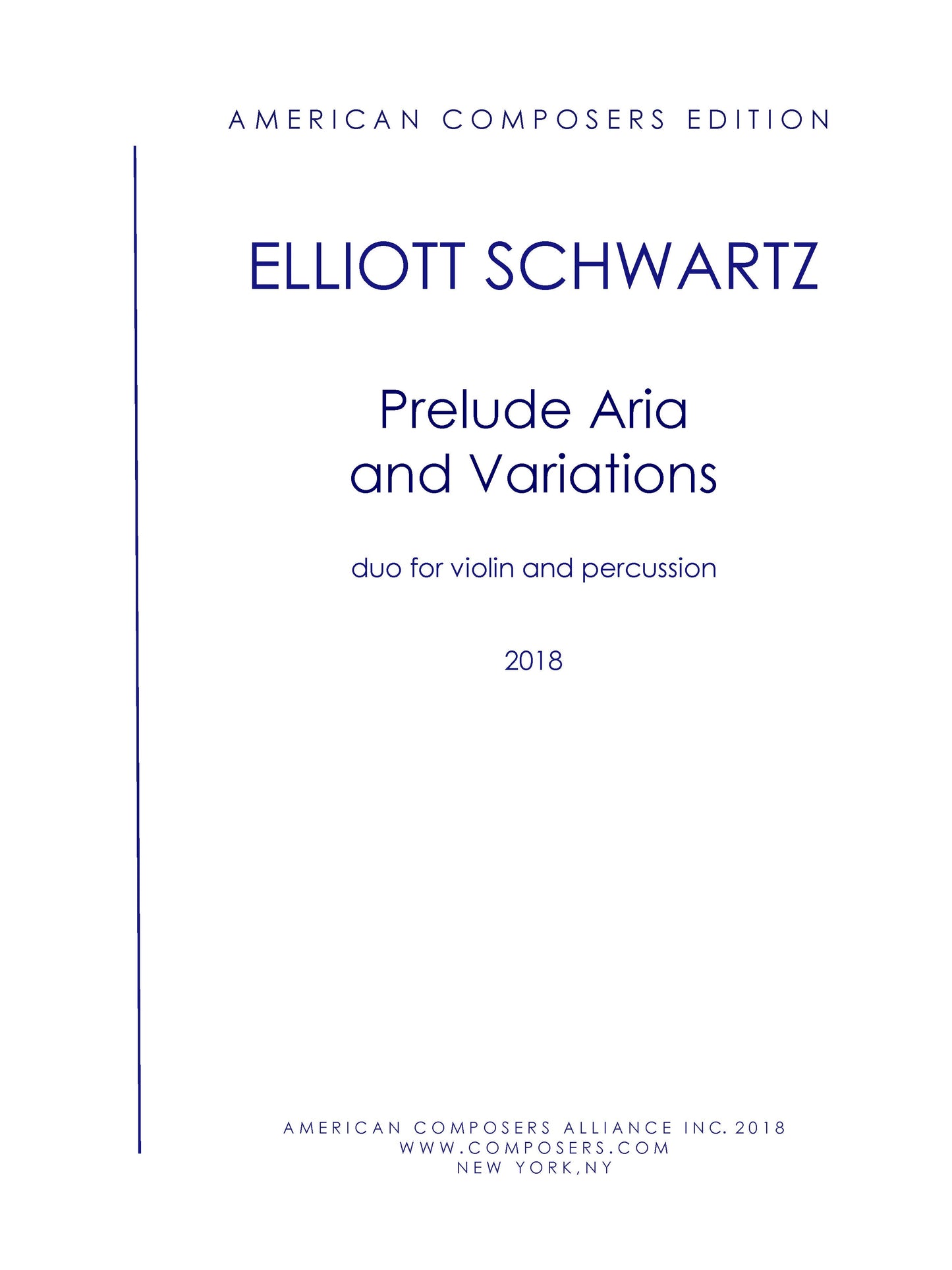 PRELUDE ARIA VARIATIONS