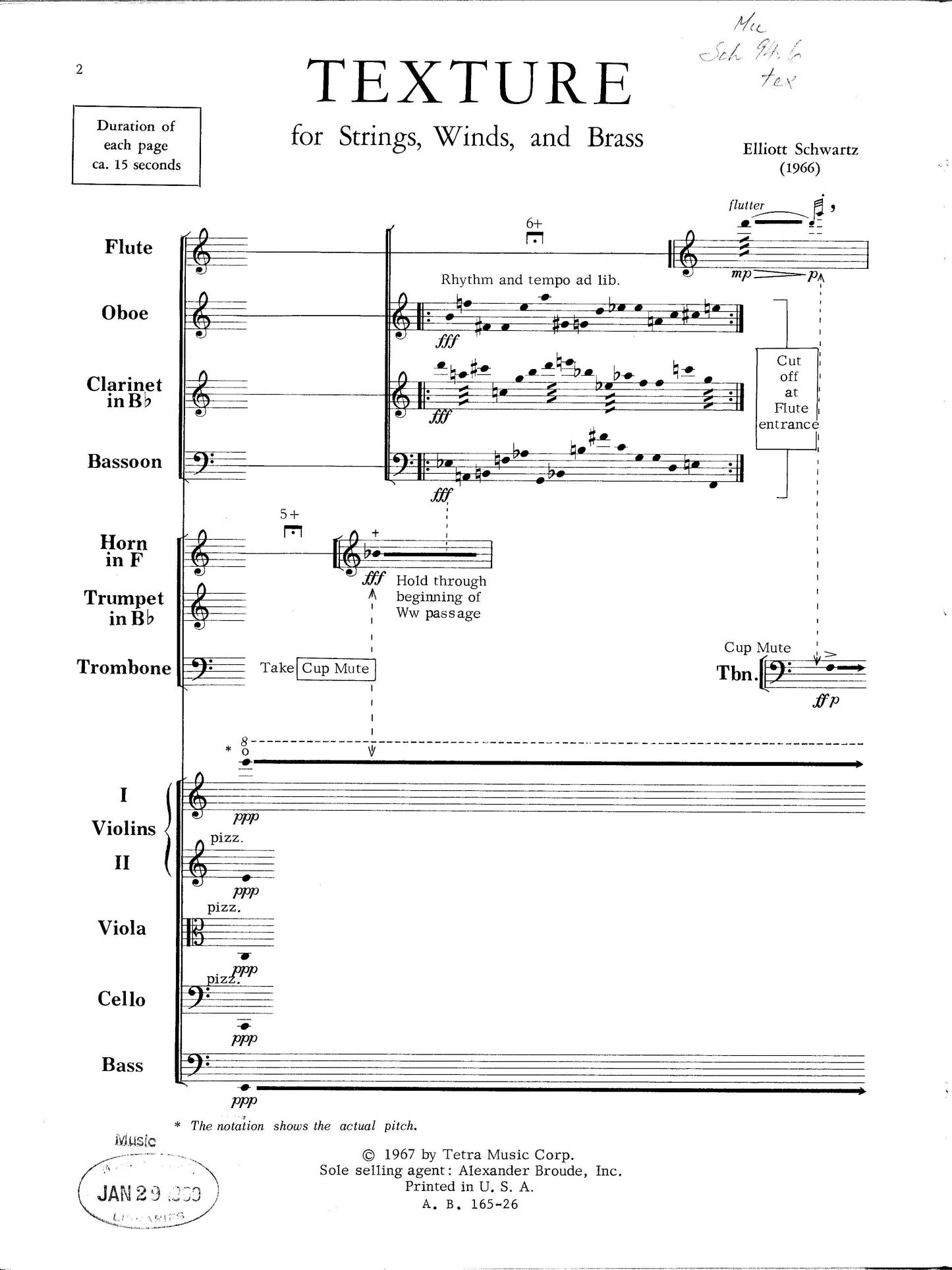 TEXTURE for strings, winds, and brass