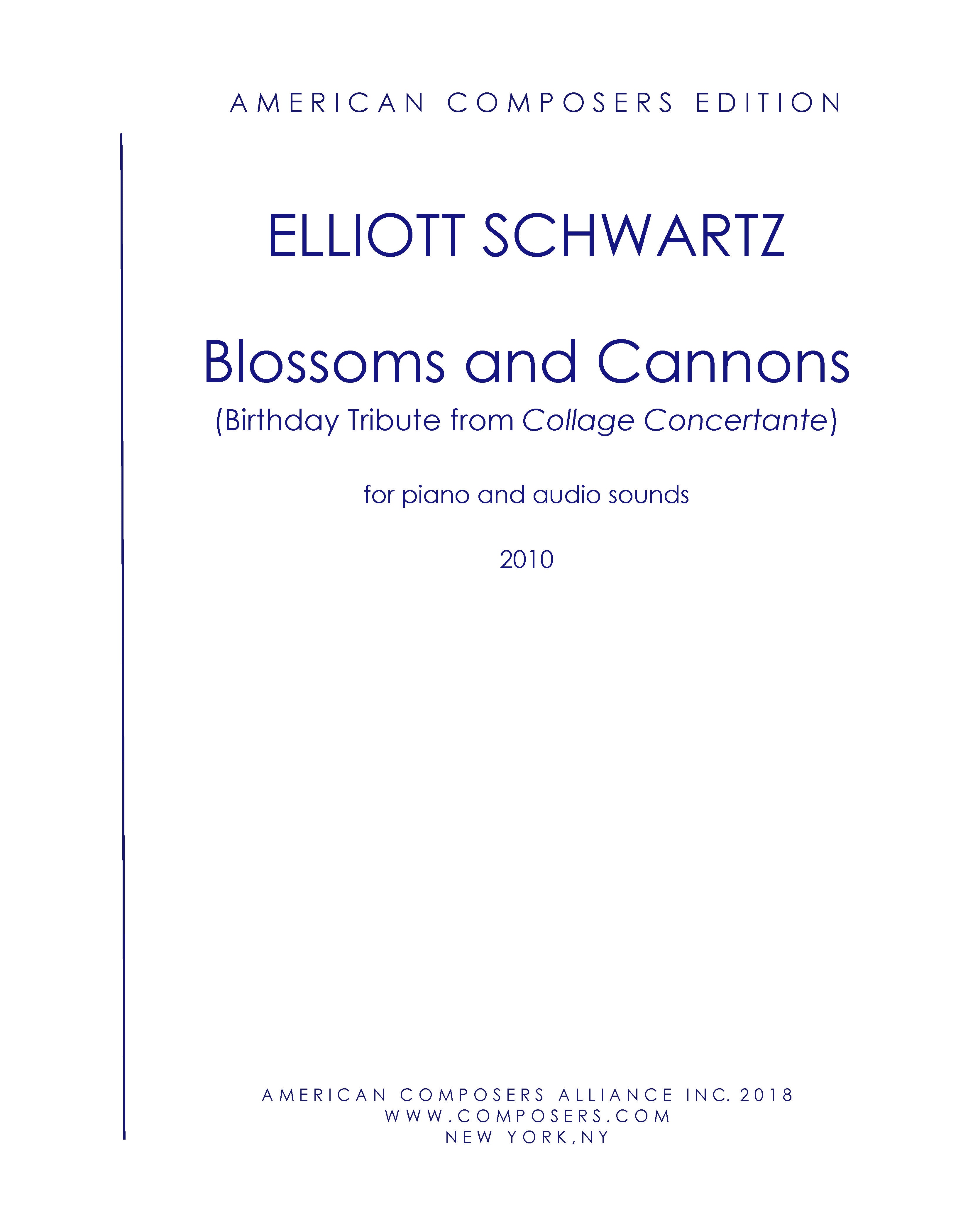 Schwartz, Elliott – American Composers Alliance