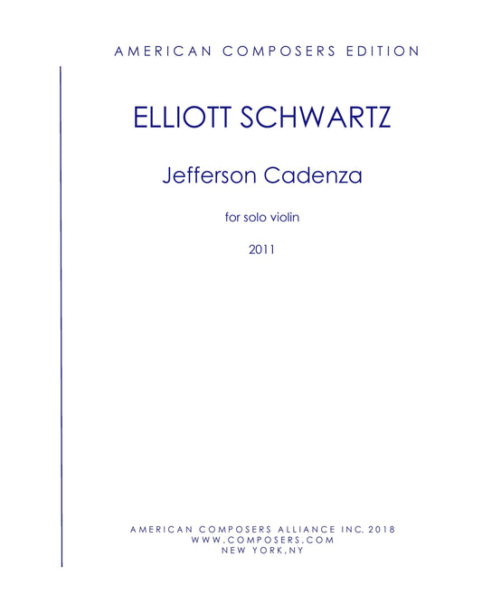 JEFFERSON CADENZA: SOLILOQUY AND REMEMBRANCE