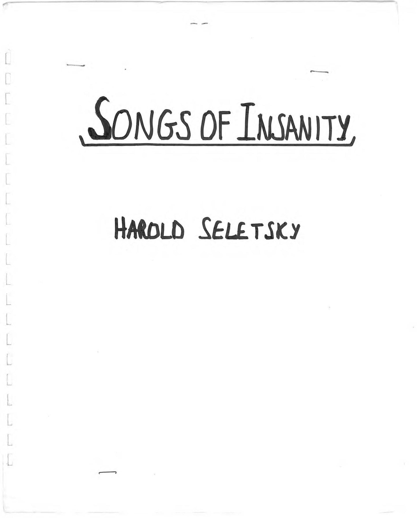 SONGS OF INSANITY