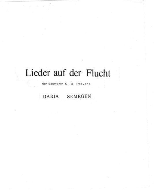 LIEDER AUF DER FLUCHT