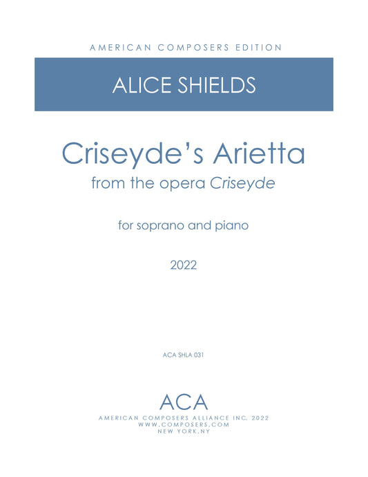 Criseyde's Arietta