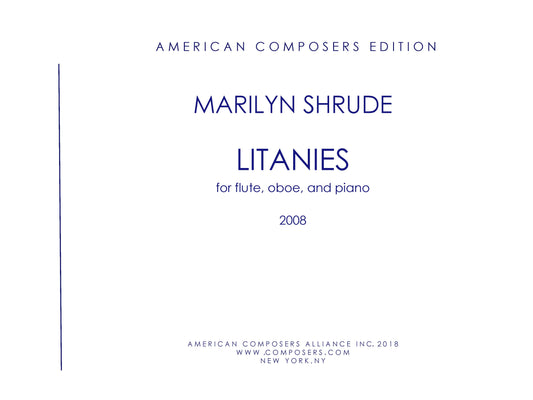 LITANIES FOR FLUTE, OBOE, AND PIANO