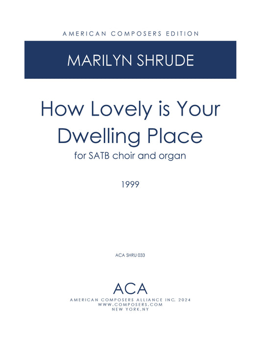 HOW LOVELY IS YOUR DWELLING PLACE