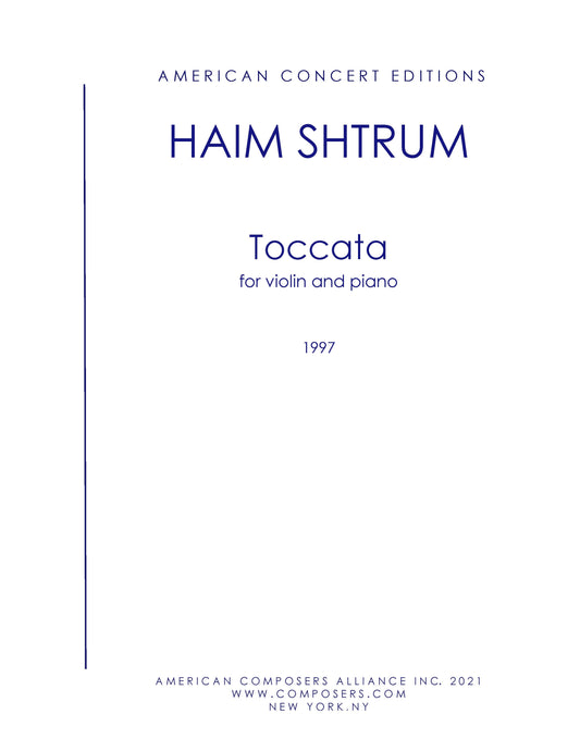 Toccata for Violin and Piano