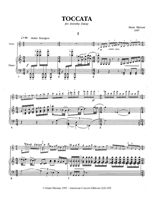 Toccata for Violin and Piano