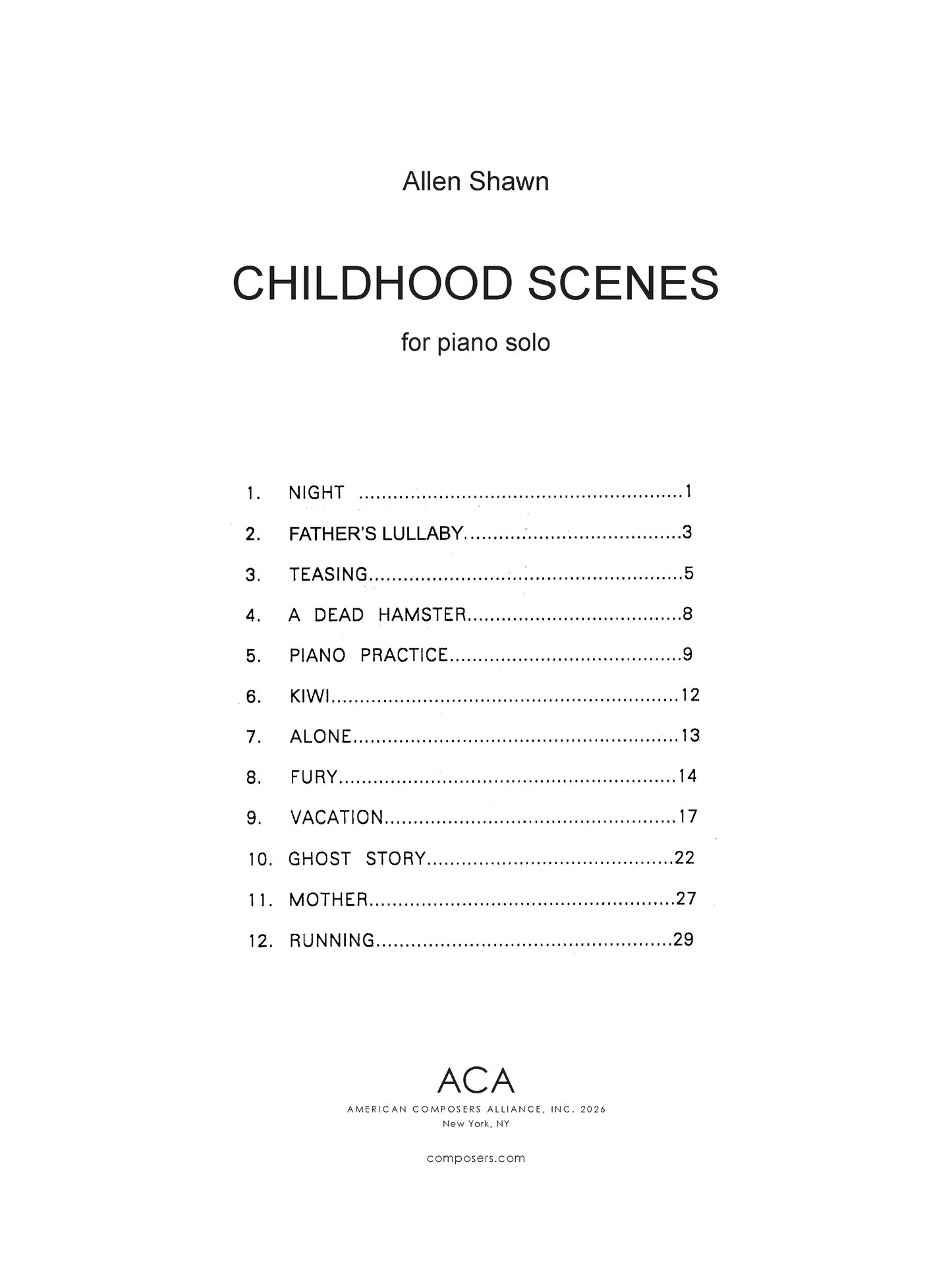 Childhood Scenes