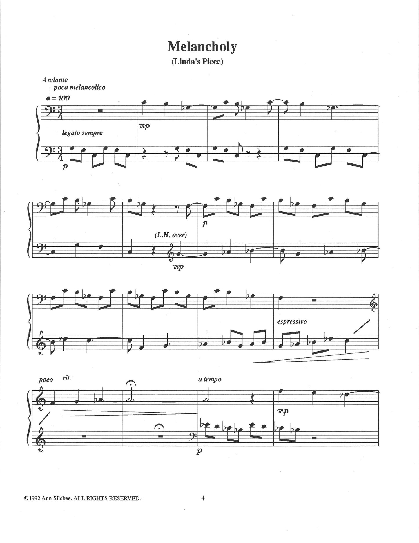 FIVE SHORT PIECES FOR PIANO