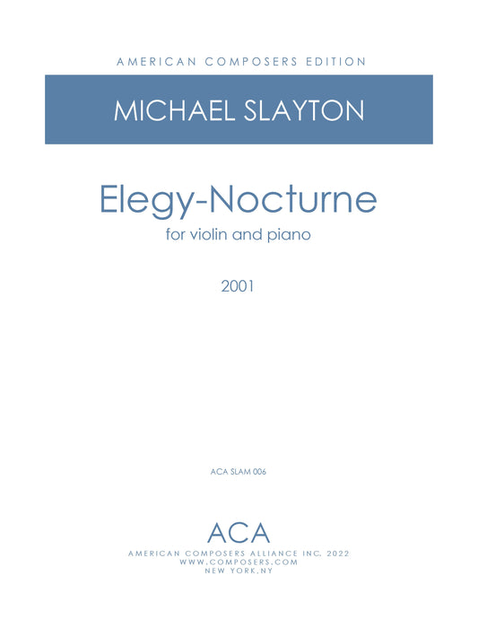 ELEGY-NOCTURNE for violin and piano