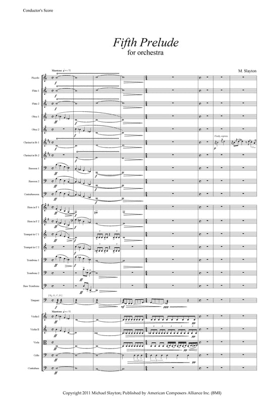 FIFTH PRELUDE FOR ORCHESTRA