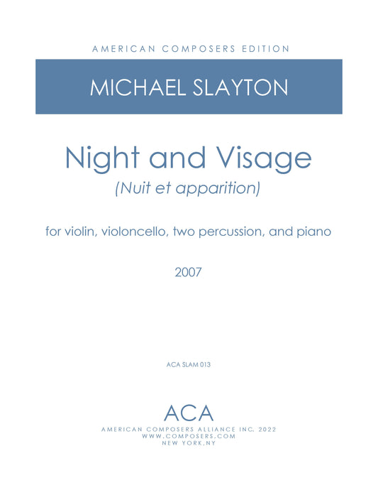 NIGHT AND VISAGE (NUIT ET APPARITION)