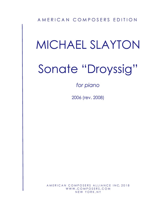 SONATE - DROYSSIG