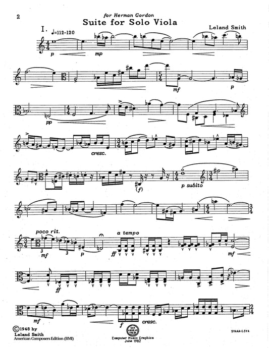 SUITE FOR SOLO VIOLA