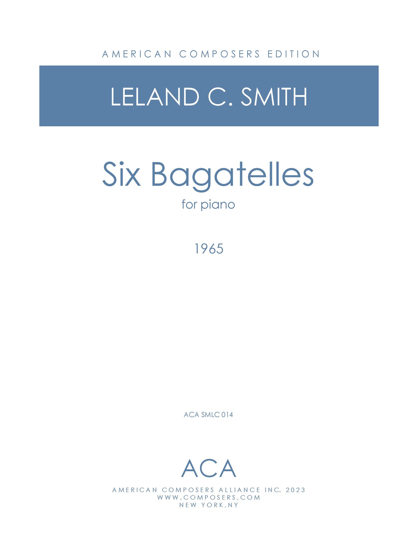 SIX BAGATELLES