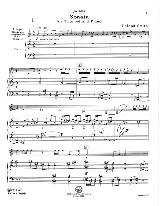 SONATA for trumpet and piano