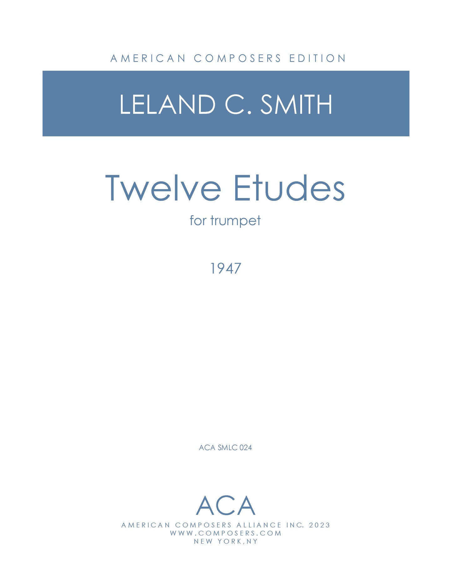 Twelve Etudes for Trumpet