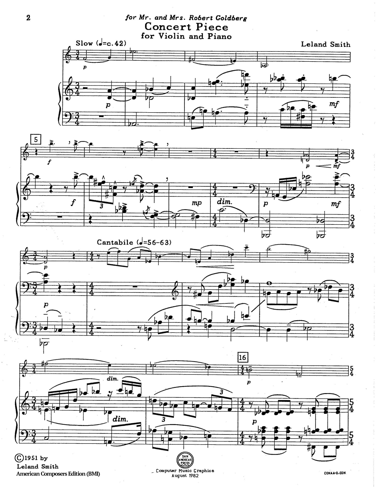 Concert Piece for Violin and Piano