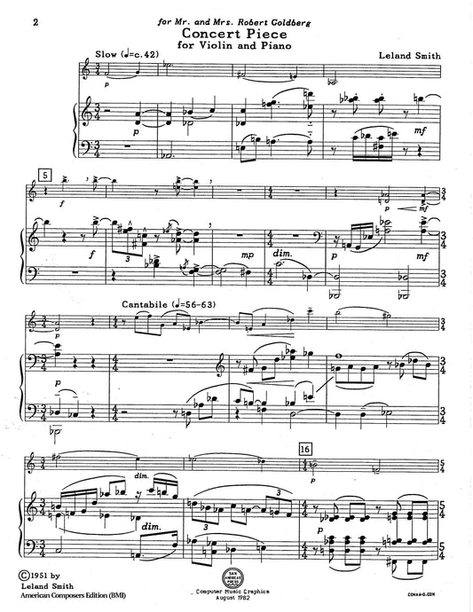 Concert Piece for Violin and Piano