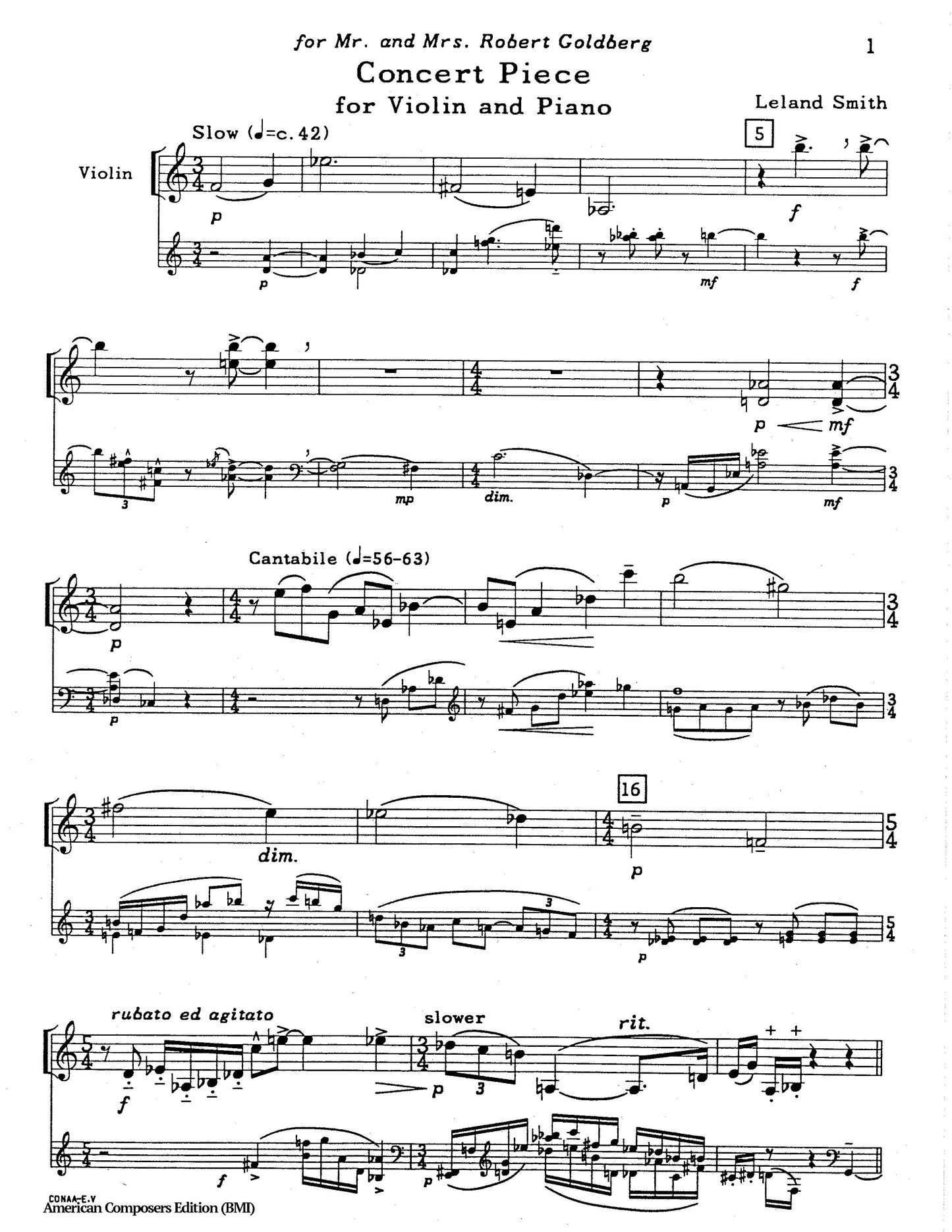 Concert Piece for Violin and Piano