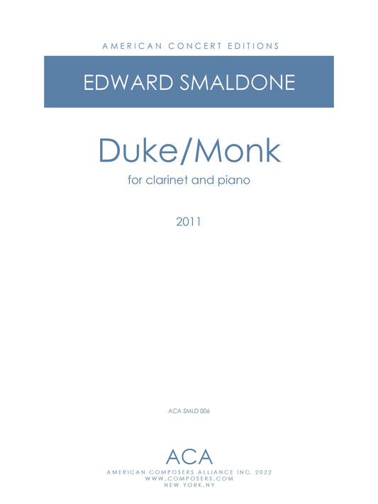 Duke/Monk for Clarinet and Piano