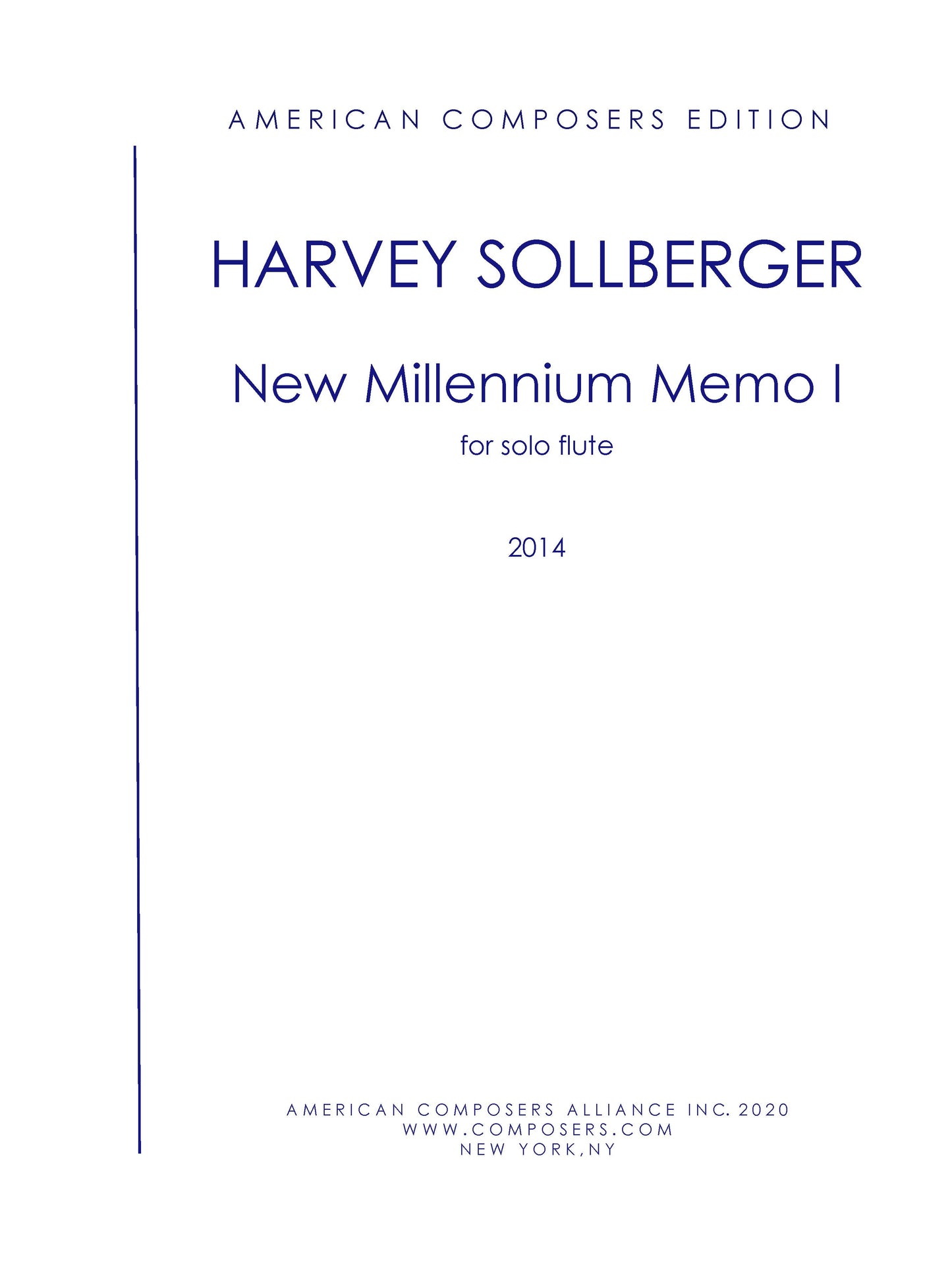 NEW MILLENNIUM MEMO I