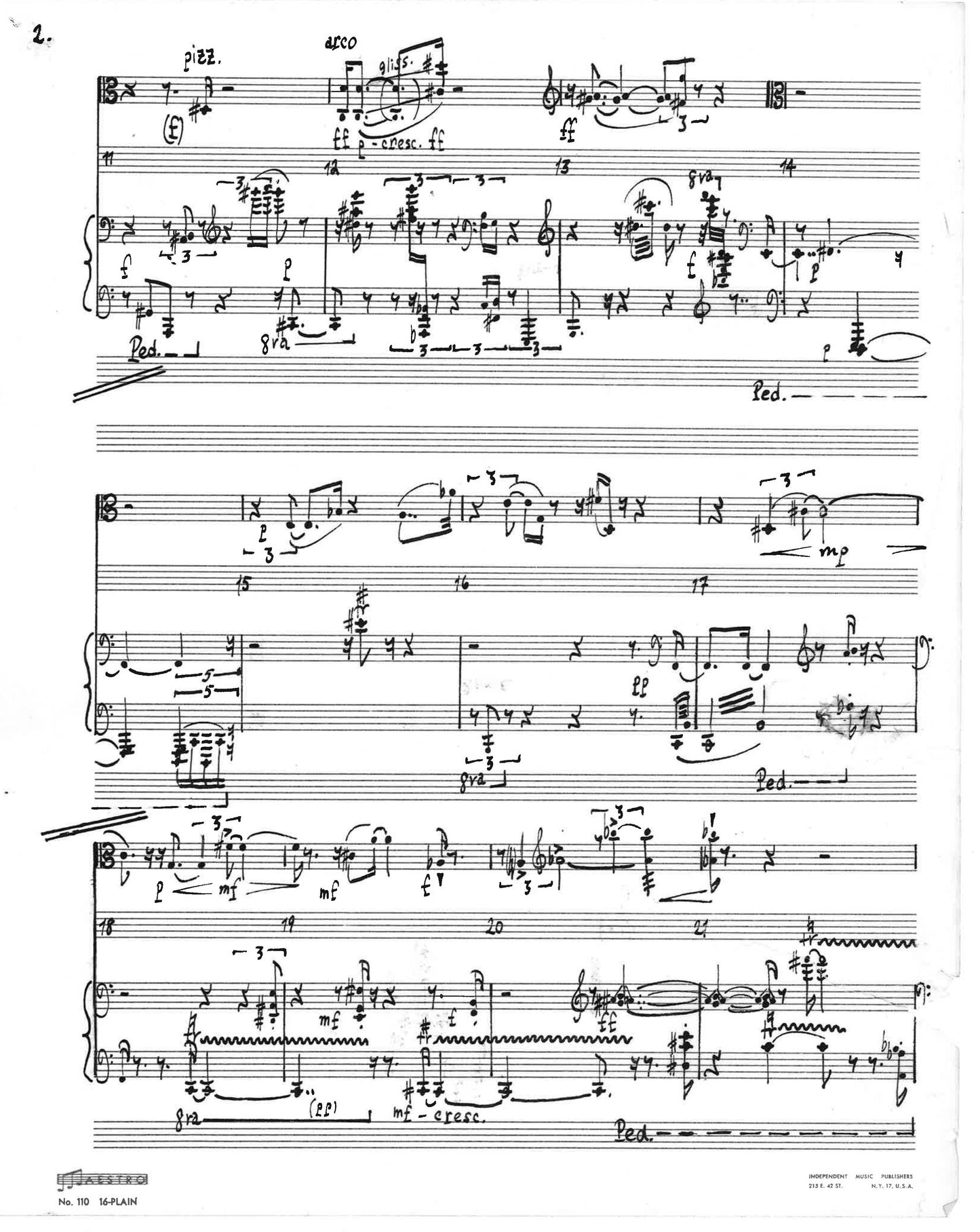 Composition for Viola and Piano